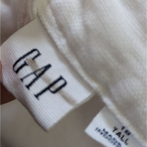 Gap Linen Pinafore Midi Dress Minimalist Wooden Button Convertible Straps 18T - Picture 8 of 15